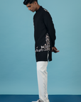 Black Jungle Nehru Jacket
