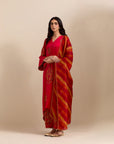 Kaftan Kurta Set - Red