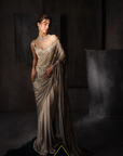 Ivory Swarovski Saree
