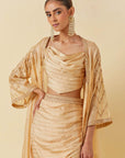 The Draped Skirt And Cowl Handkerchief Top Set