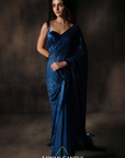 Electric Blue Kashti Sequins Saree