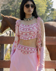Masoom Gulabi Asymetric Lehenga Set