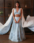 Powder Blue Lehenga Set
