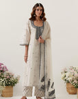 Ivory Kurta Paired With Pants & Dupatta