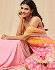 Ravina Strappy Sharara Set - Pink