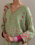 Kaftaan Kurta Set - Green