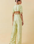 Mint Banarasi Silk Jumpsuit