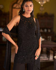 Black Sharara Set