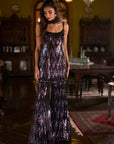 Black Multi-Coloured Sequin Sharara Set