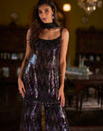 Black Multi-Coloured Sequin Sharara Set