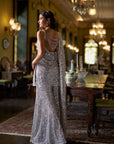 Silver Sequin Sharara Set