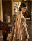 Antique Gold Mirror Sharara Set