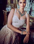 The Contemporary Parsi Aged Peach Lehenga