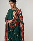 Jade Green Dhoti Kurta With Dupatta Set