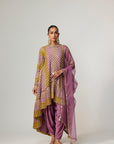 Green Multicolor Dhoti Kurta With Dupatta Set