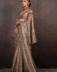 Almond Peach Saree Set | Muraqqa