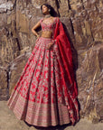 Bhavani Lehenga Set - Red
