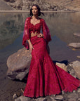 Cutdana Work Trail Lehenga Set