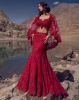 Cutdana Work Trail Lehenga Set