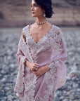 Thread Work Poth Highlighted Saree Set