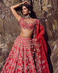 Bhavani Lehenga Set - Red