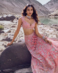 Ember Lehenga Set - Coral