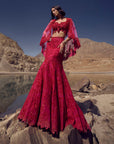 Cutdana Work Trail Lehenga Set
