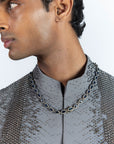 Azure Grey Nehru Jacket