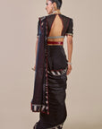 Zebra Print Saree Set