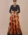 Rich Black - Giraffe Print Skirt Set