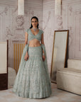 Glacial Mint Embroidered Lehenga Set