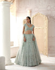 Glacial Mint Embroidered Lehenga Set