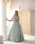 Glacial Mint Embroidered Lehenga Set