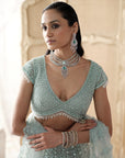 Glacial Mint Embroidered Lehenga Set