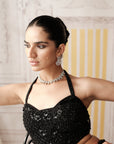 Noir Etoile Embroidered Lehenga Set