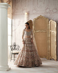 Champagne Mosaic Embroidered Lehenga Set