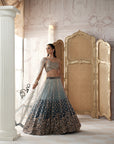 Aqua Lagoon Embroidered Lehenga Set