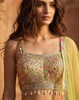 Lime Crepe Embroidered Lehenga Set - Ready to Ship