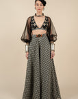 Black Bishop Sleeve Sharara Set