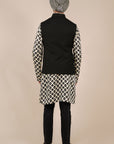 Black Trousers With Ombre Piping
