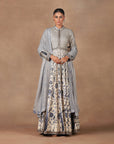 Blue - Ivory Anarkali Set | Muraqqa