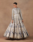 Blue - Ivory Anarkali Set | Muraqqa