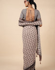 Blush Nugrey Printed Saree Set