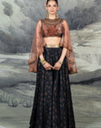 Burgundy - Midnight Blue Sharara Set | Baroda