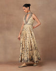 Butter Yellow Anarkali Set | Muraqqa