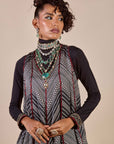 Chevron - Black Anarkali Set