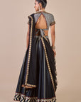 Cool Black Chevron Skirt Set