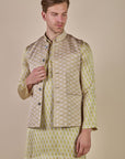 Olive Yellow Nehru Jacket