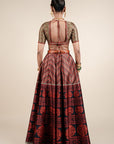Carmine Red Skirt Set