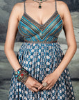 Cerulean Blue Anarkali